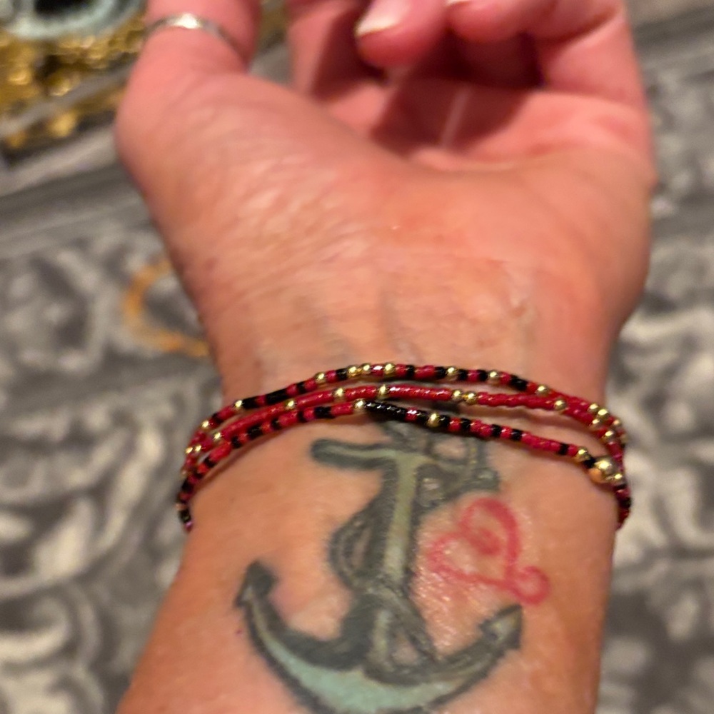 Enewton Multistrand Seed Bead Bracelet in Garnet and Black - Picture 3 of 3